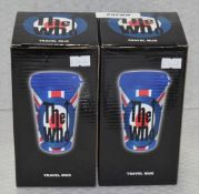 2 x The Who Travel Mugs - Presented in Gift Boxes - Officially Licensed Merchandise - New & Unused -