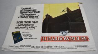 1 x Original VINTAGE Quad MOVIE POSTER From the Film 11 HARROW HOUSE - Size: 75 x 101 cms