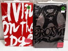 2 x AEROSMITH Various Designs Short Sleeve Ladies T-Shirts - Size: Medium -
