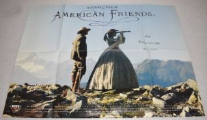 1 x Original VINTAGE Quad MOVIE POSTER From the Film AMERICAN FRIENDS - Size: 76 x 101 cms