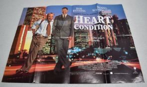 1 x Original VINTAGE Quad MOVIE POSTER From the Film HEART CONDITION - Size: 76 x 100 cms