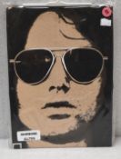 1 x THE DOORS Official Merchandise Jim Morrison Aviators Logo Short Sleeve Men's T-Shirt - Size: