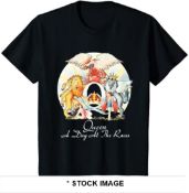 1 x QUEEN Official Merchandise A Day at the Races Logo Short Sleeve Men's T-Shirt - Size: Small -