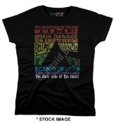 1 x PINK FLOYD Official Merchandise Dark Side Tracks Short Sleeve Ladies T-Shirt Size: SMALL