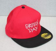 1 x Greenday Baseball Cap - Colour: Black / Red - One Size With Adjustable Strap