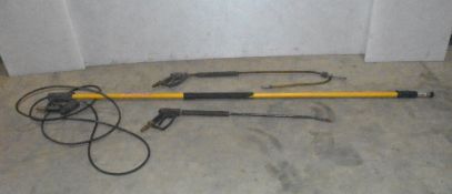 3 x Jetwash/Pressue Washer Lances, 1 With Extra Long Pole - NO VAT ON THE HAMMER - Ref: MMG127/MMGC1