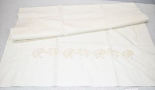 1 x PRATESI 'Paradise' Luxury 100% Egyptian Cotton Square Pillowcase Sham, in Cream - Made In Italy