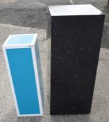 2 x Commercial Department Store Boutique Shop Display Plinths - HAR273 / WH3 - CL011 - Location: