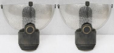 A Pair Of AGGIOLIGHT 'Collonade' Luxury Italian Deco-style Wall Sconce Light Fittings - Unused /