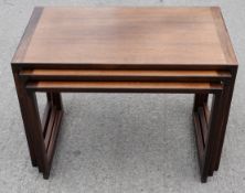 1 x Vintage Set of Vildbjerg Mobelfabrik Danish Rosewood Nesting Tables Designed by Kai Kristiansen