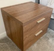 Pair of 2-Drawer Bedside Cabinets with a Walnut Finish - CL1005 - Location: Bowden WA14