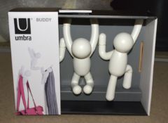 1 x Set of Umbra Wall Mounted Buddy Hooks - Ideal For Hanging Coats, Bags and Accessories - New Boxe