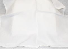 9 x THOMAS FERGUSON Pure Irish Linen Hemstitch Edge Napkins (56cm x 56cm) - Total Retail value £