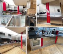 1 x Contemporary SIEMATIC Fitted Kitchen with Stainless Steel Frontage, Integral Gaggenau Appliances