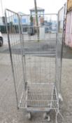 1 x 3-Sided Roll Cage Trolley Containers on Castors - K731 / WH3 - CL011 - Location: Altrincham