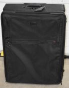 1 x TUMI Large Luxury Wheeled Travel Luggage Suitcase in Black, with Telescopic Handle - Ref: DRS107