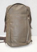 1 x COACH Leather Crossbody Bag in Brown / Taupe