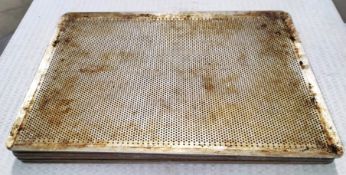 16 x Perforated Cooking Trays - Size: 60 x 40 cms