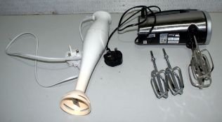2 x Food Mixers - 1 x Stick Blender and 1 x Electric Whisk