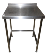 1 x Stainless Steel Prep Table Featuring an Upstand and Space For Undercounter Fridge/Freezer
