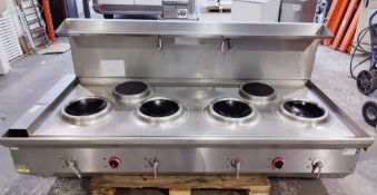 1 x ACK Manufacturing INDUCTION WOK For Commercial Kitchens - Dimensions: H83 x W218 x D97 cms