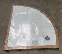 1 x SOVEREIGN Stone Resin Acrylic Capped Abs Shower Tray - Approx. 96.5 X 128Cm - NO VAT ON THE