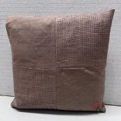 1 x FENDI Italy Luxury Brown Cushion - 39X39Cm - Ref: CNT750/B6-7 - CL845 - NO VAT ON THE HAMMER -