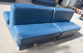 2 x Double-Sided Restaurant Banquette Seats In Blue - Ref: K750 - CL011 - Location: Altrincham