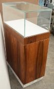 1 x 2-Door Jewellery Display Unit With Slide-apart Glass Top - Dimensions: H120 x W70 x D40cm - Ref: