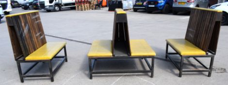 Selection of Restaurant Bench Seating Featuring 2 x End Seating Benches and 1 x Back to Back Seating