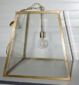 1 x Large High-end Commercial Brass & Glass Lantern Pendant Light Fitting