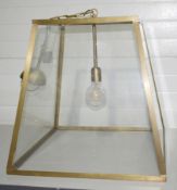 1 x Large High-end Commercial Brass & Glass Lantern Pendant Light Fitting