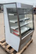1 x Polar CM287 G-Series Multideck Display Fridge - Glass Sliding Doors and a Stainless Steel Finish