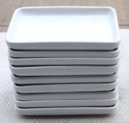 10 x White Ceramic Rectangular Plates by Royal Gen Ware - CL694 - Ref: WAH336 - Location: Altrincham