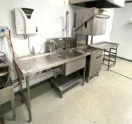 1 x Fagor AD-125 Soft Advanced Pass Through Dishwasher with Inlet/Outlet Tables and Spray Hose Tap