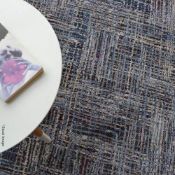 1 x BRINK & CAMPMAN 'Prado Crayon' Modern 100% New Zealand Wool Pile Carpet Rug in Blue (22608) -