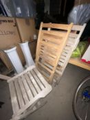 4 x Assorted Solid Teak Wooden Folding Outdoor Garden Patio Chairs - CL985 - NO VAT ON THE