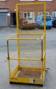 1 x Single Person Forklift Safety Cage / Access Platform - Ref: K771 - CL011 - Location: