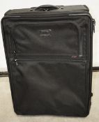 1 x TUMI 'Alpha' Large Luxury Wheeled Suitcase in Black, with Telescopic Handle - Ref: DRS112 -