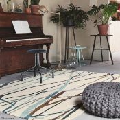 1 x BRINK & CAMPMAN 'Estella Drip' Luxury 100% Pure New Wool Pile Carpet Rug (878104) - Handmade
