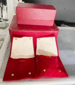 Collection of Vintage CARTIER Jewellery Pounches and Boxes - CL985 - NO VAT ON THE HAMMER -