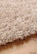 1 x ESPIRT 'Cool Glamour' Handwoven Shaggy Area Rug in Champagne - Dimensions: 170 x 240cm -