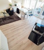 Large Area of High Quality Pale Oak-style Click Together Laminate Flooring, 5.3 x 4.8m - NO VAT