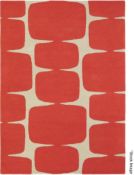 1 x SCION 'Lohko Poppy' Hand-Tufted Wool Carpet Rug in Beige & Red - Dimensions: 140 x 200cm -
