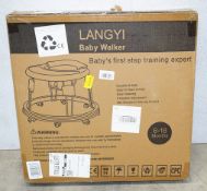 1 x LANGYI Baby Walker in White - Suitable for 6-18 Months - Unused Boxed Stock - Ref: VKH208 -