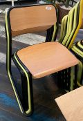 6 x Naughtone 'Bounce' Stackable Dining Chairs in Black