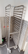 1 x Commercial Kitchen 18 Tier Tray Rack on Castors - Dimensions: H177 x W38.5 x D56 cms
