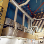 1 x Over Head Extractor Canopy with Fire Suppresion System - Dimensions: H56 x W490 x D131 cms