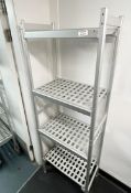1 x Commercial Fridge Shelf with Hygenic Perforated Shelves and Aluminium Frame