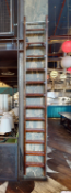 1 x Set of Wooden Ladders with a Beautiful Dark Wood Finish and Twelve Carved Wooden Steps